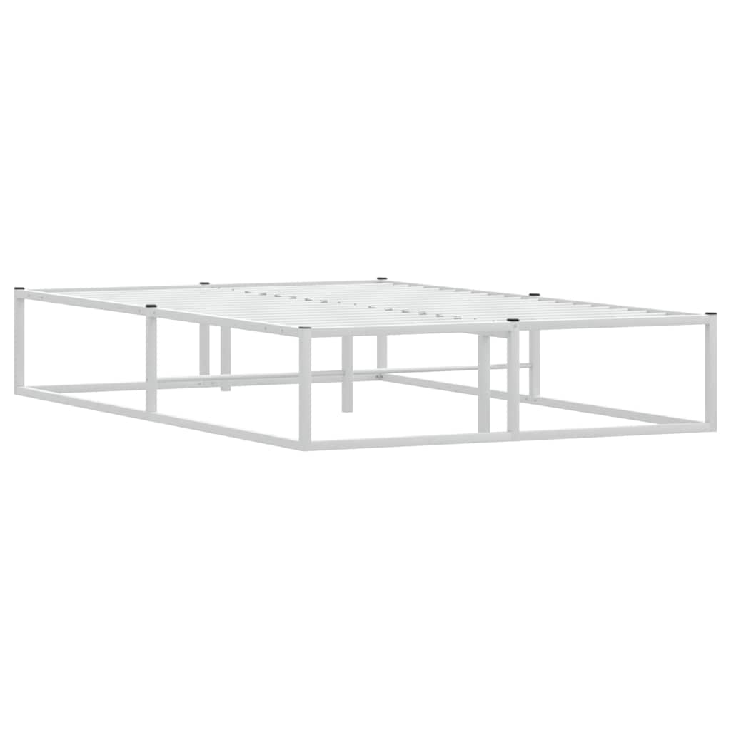 vidaXL Bed Frame without Mattress White 120x200 cm Metal