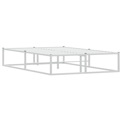 vidaXL Bed Frame without Mattress White 120x200 cm Metal