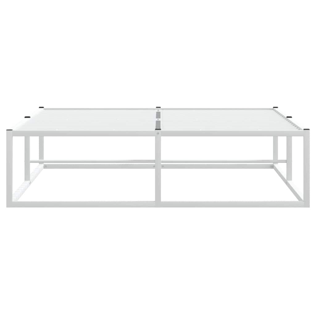 vidaXL Bed Frame without Mattress White 120x200 cm Metal