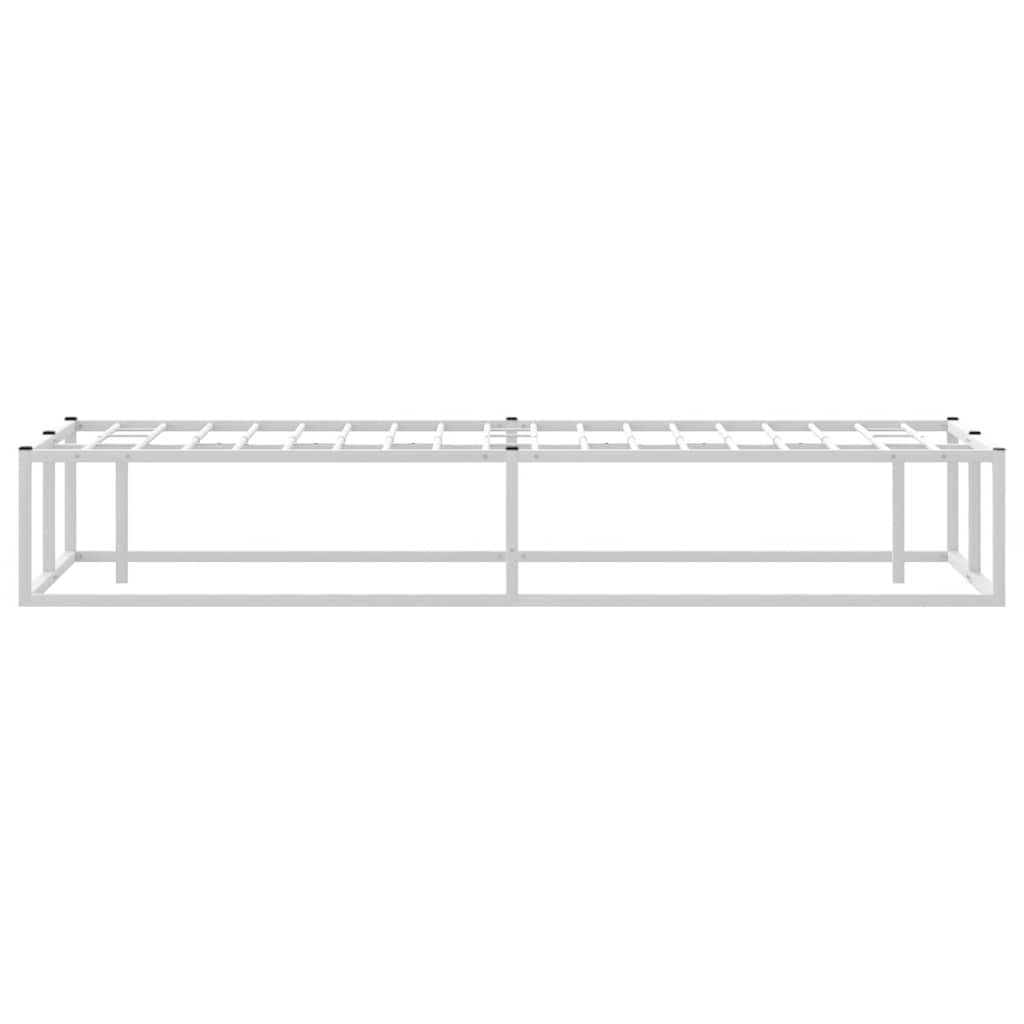 vidaXL Bed Frame without Mattress White 120x200 cm Metal