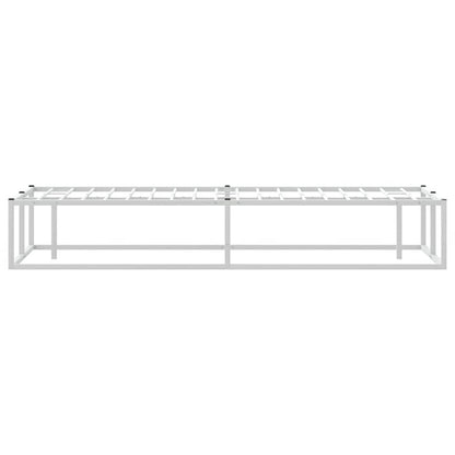 vidaXL Bed Frame without Mattress White 120x200 cm Metal