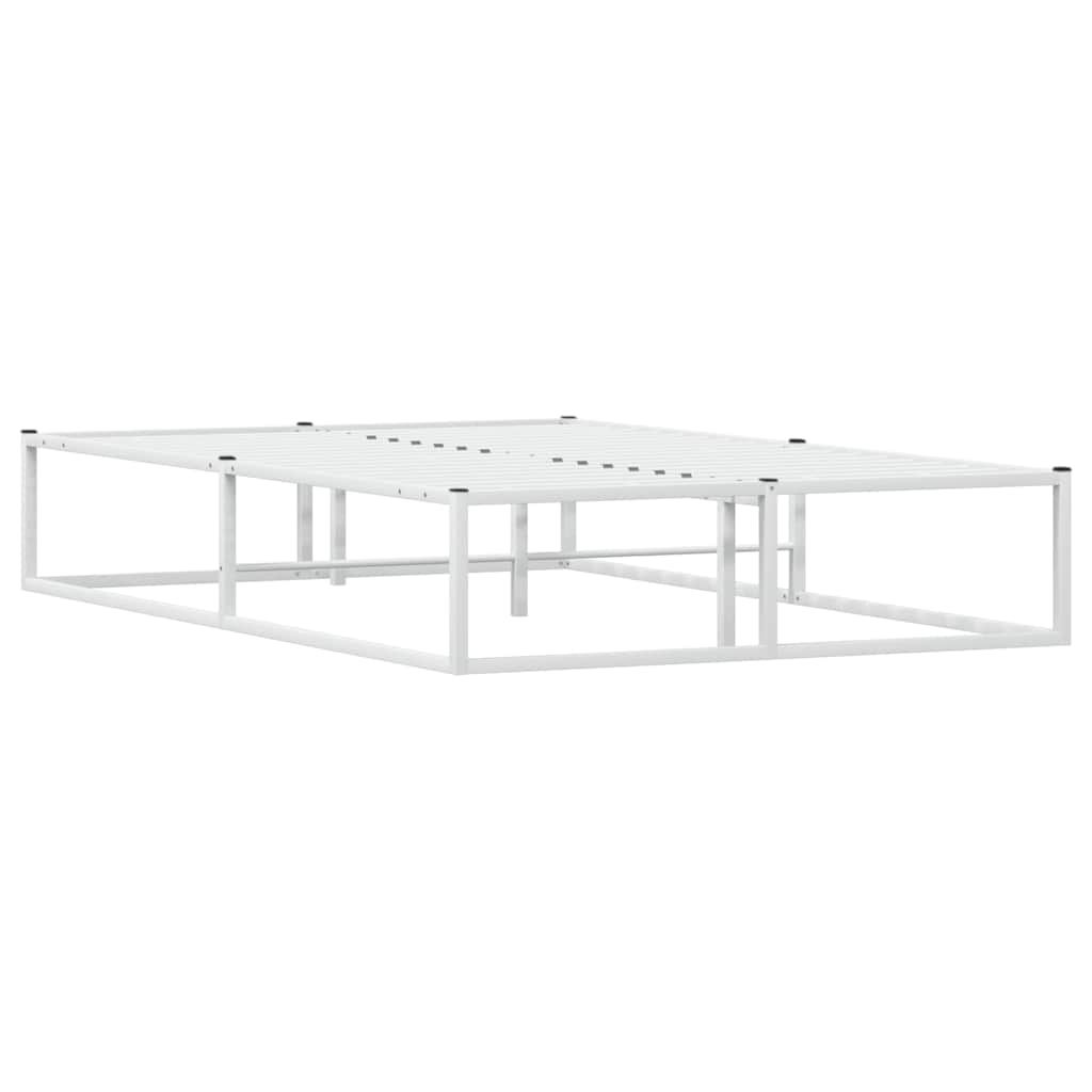 vidaXL Bed Frame without Mattress White 120x200 cm Metal