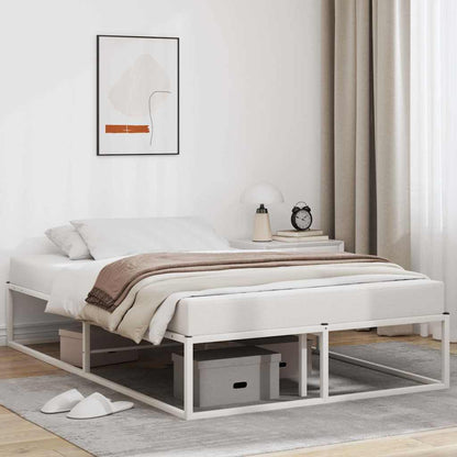 vidaXL Bed Frame without Mattress White 120x200 cm Metal