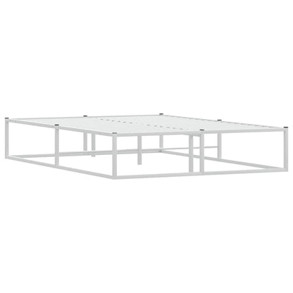 vidaXL Bed Frame without Mattress White 140x200 cm Metal