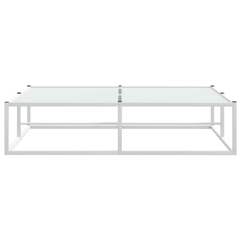 vidaXL Bed Frame without Mattress White 140x200 cm Metal