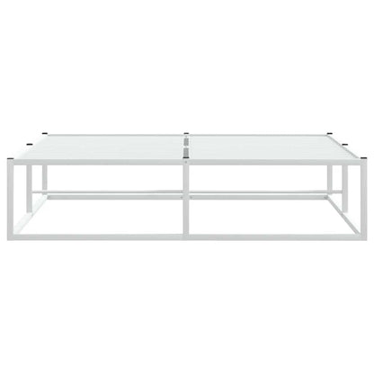 vidaXL Bed Frame without Mattress White 140x200 cm Metal