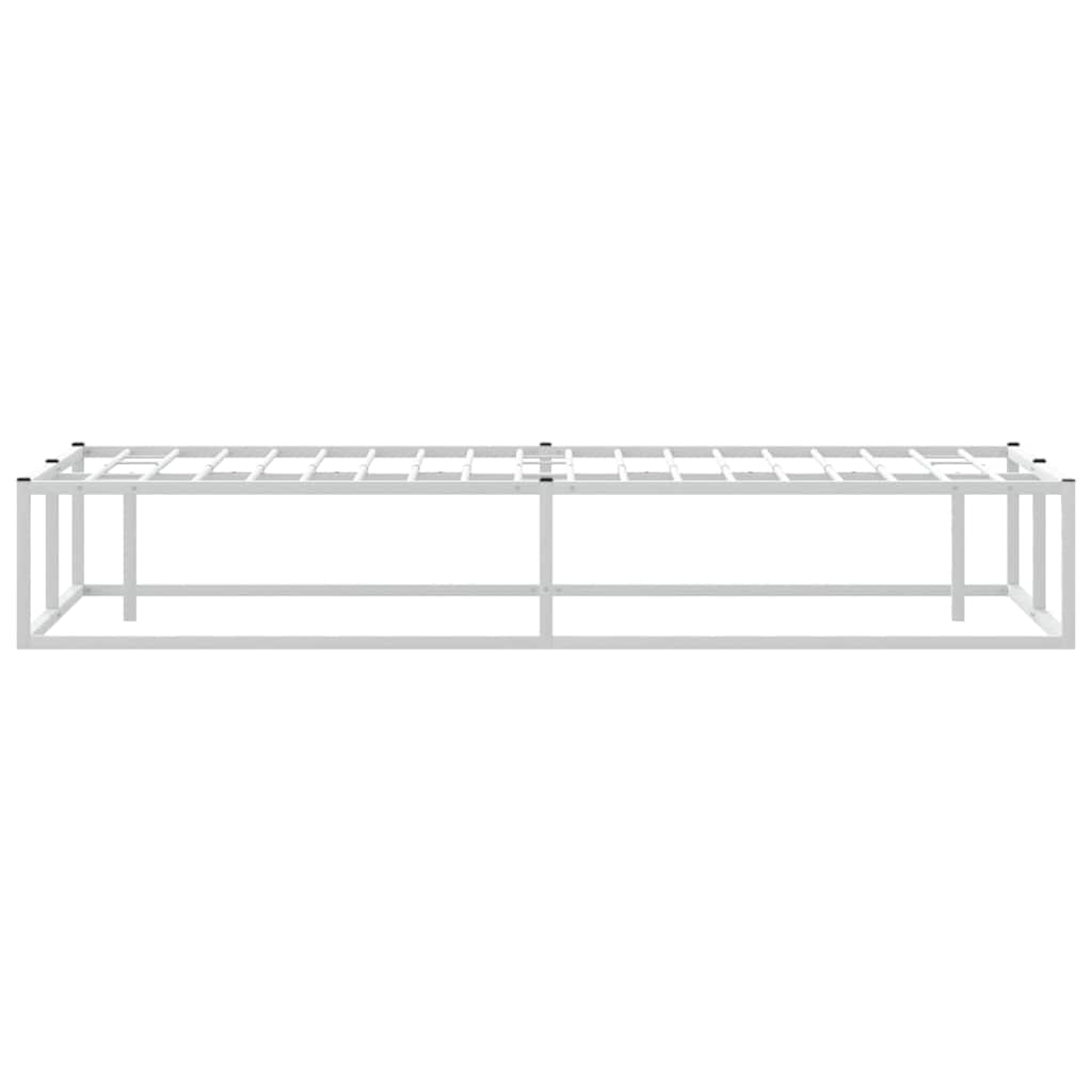 vidaXL Bed Frame without Mattress White 140x200 cm Metal