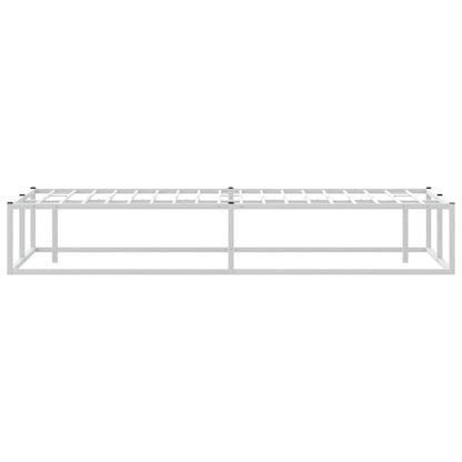 vidaXL Bed Frame without Mattress White 140x200 cm Metal