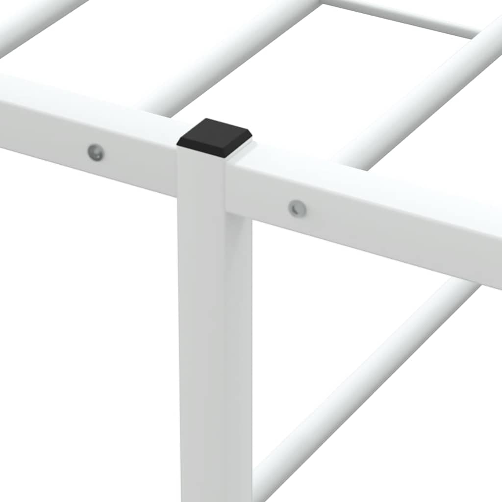 vidaXL Bed Frame without Mattress White 140x200 cm Metal