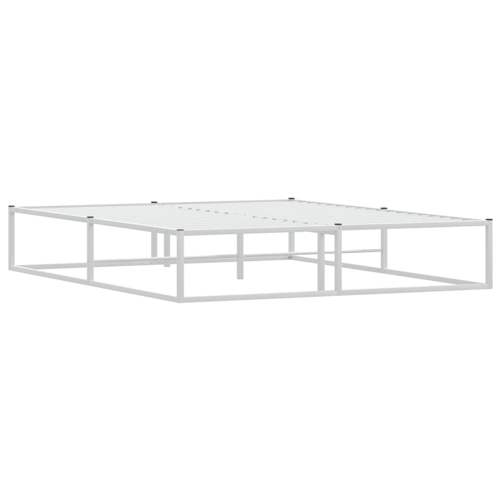 vidaXL Bed Frame without Mattress White 160x200 cm Metal