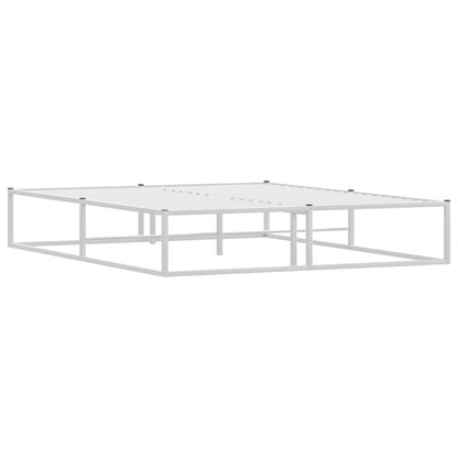 vidaXL Bed Frame without Mattress White 160x200 cm Metal