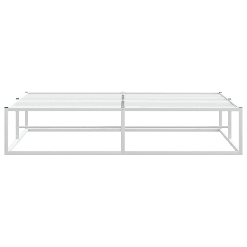 vidaXL Bed Frame without Mattress White 160x200 cm Metal
