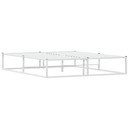 vidaXL Bed Frame without Mattress White 160x200 cm Metal