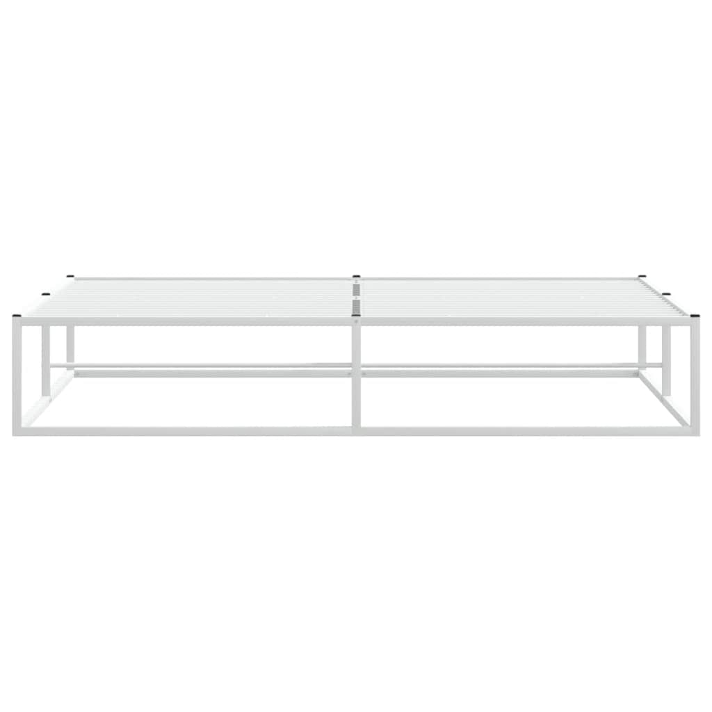 vidaXL Bed Frame without Mattress White 180x200 cm Super King Metal
