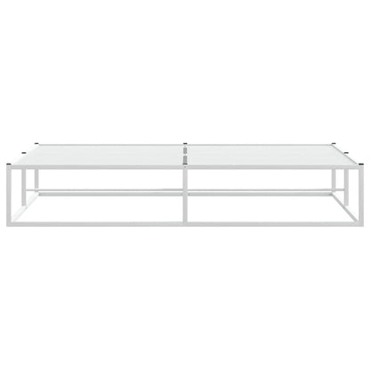vidaXL Bed Frame without Mattress White 180x200 cm Super King Metal