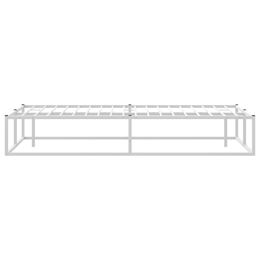 vidaXL Bed Frame without Mattress White 180x200 cm Super King Metal