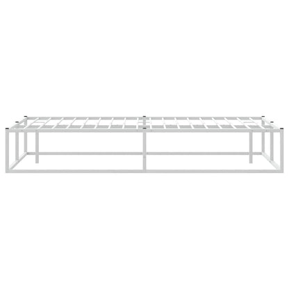 vidaXL Bed Frame without Mattress White 180x200 cm Super King Metal