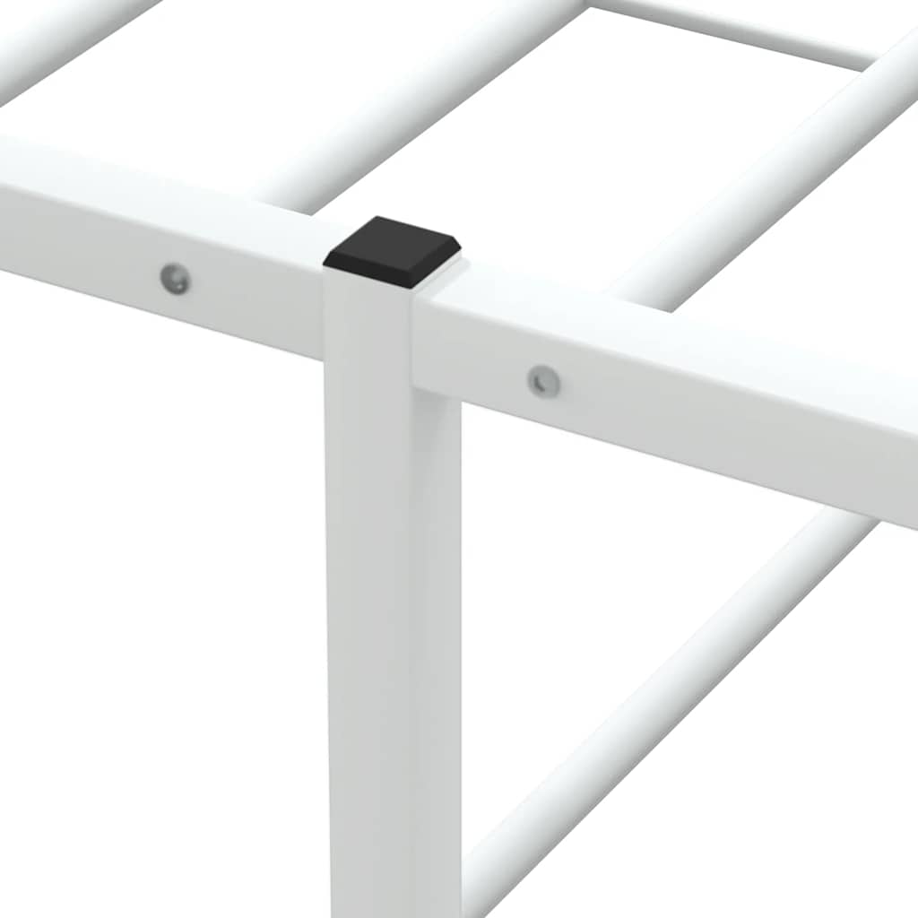 vidaXL Bed Frame without Mattress White 180x200 cm Super King Metal