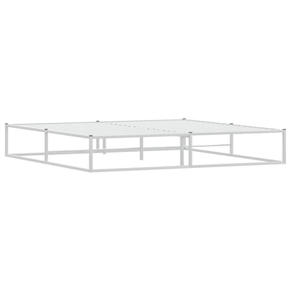vidaXL Bed Frame without Mattress White 200x200 cm Metal