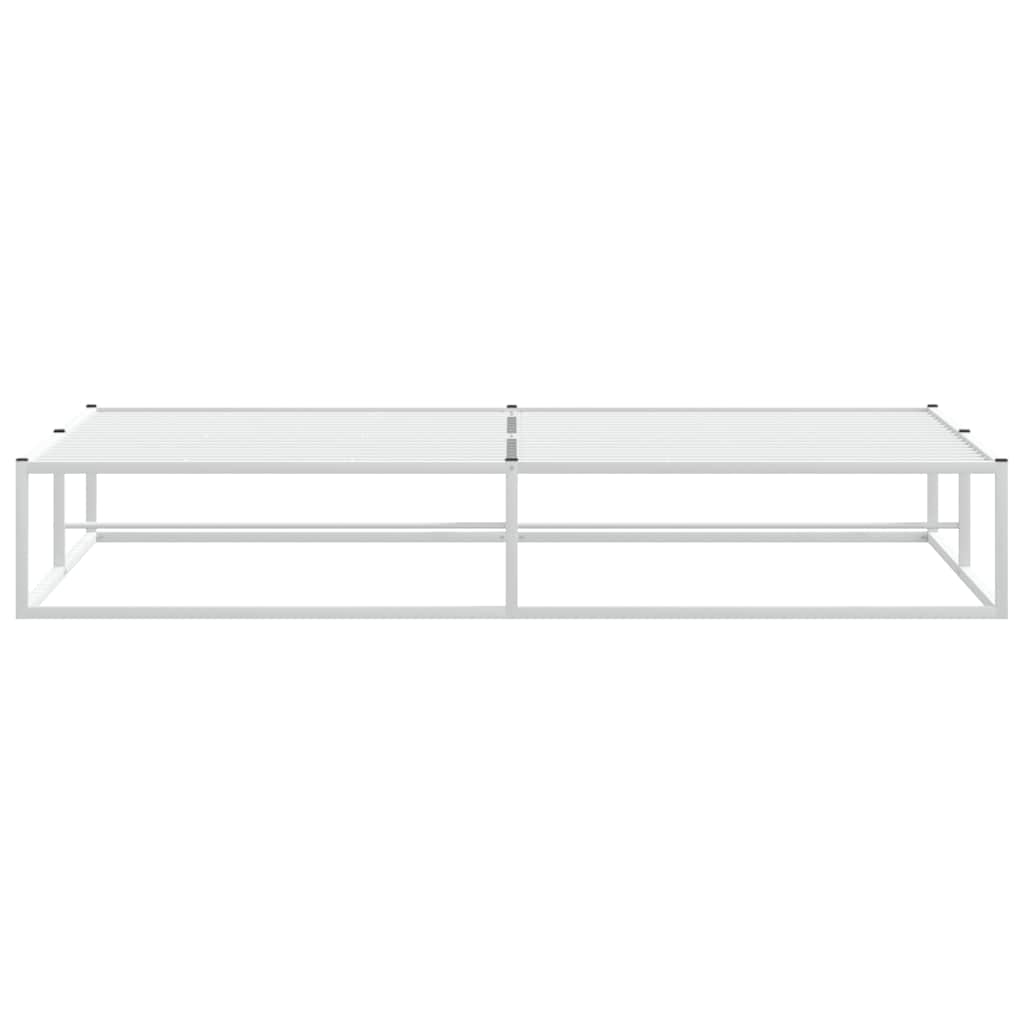 vidaXL Bed Frame without Mattress White 200x200 cm Metal