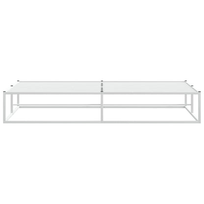 vidaXL Bed Frame without Mattress White 200x200 cm Metal
