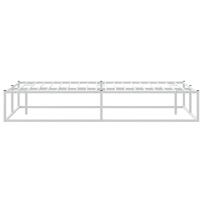 vidaXL Bed Frame without Mattress White 200x200 cm Metal