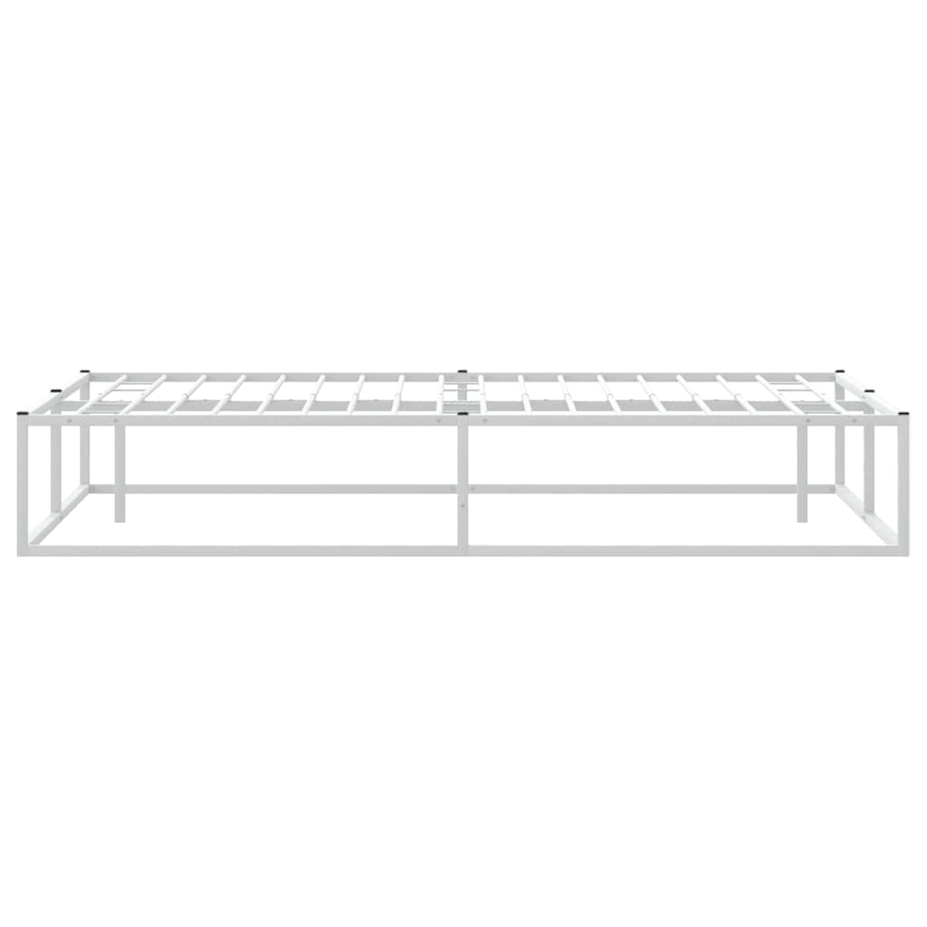 vidaXL Bed Frame without Mattress White 200x200 cm Metal