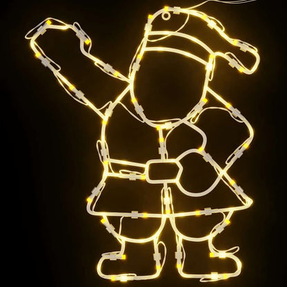 vidaXL Christmas Lights Santa Silhouette 2 pcs 35 LEDs Warm White