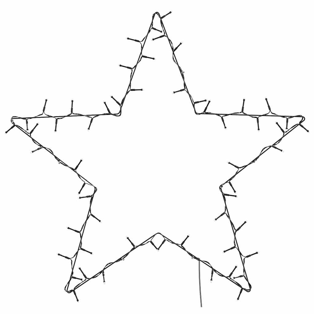 vidaXL Christmas Lights Star Silhouette 80 LEDs Warm White