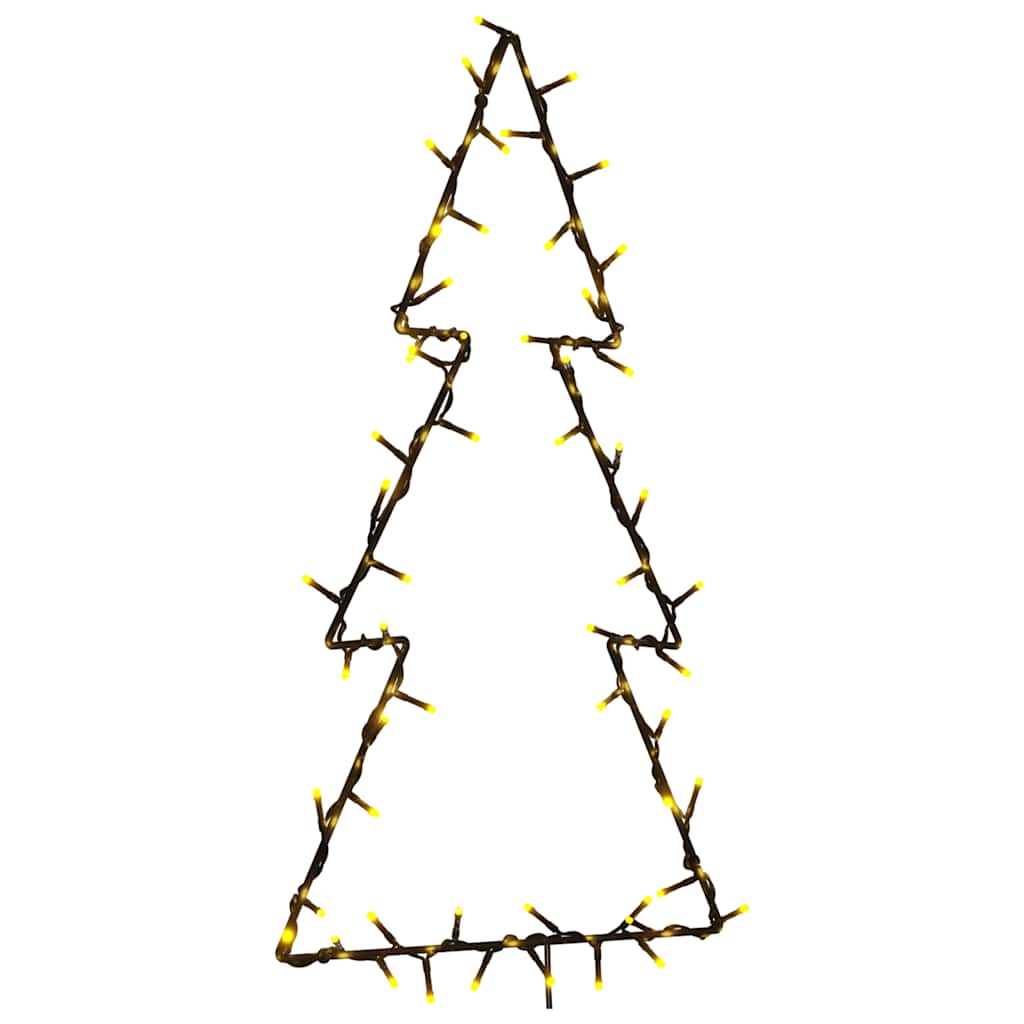 vidaXL Christmas Lights Christmas Tree Silhouette 80 LEDs Warm White