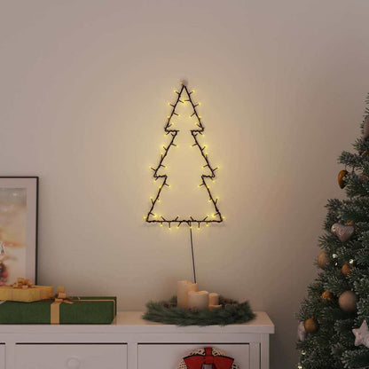 vidaXL Christmas Lights Christmas Tree Silhouette 80 LEDs Warm White