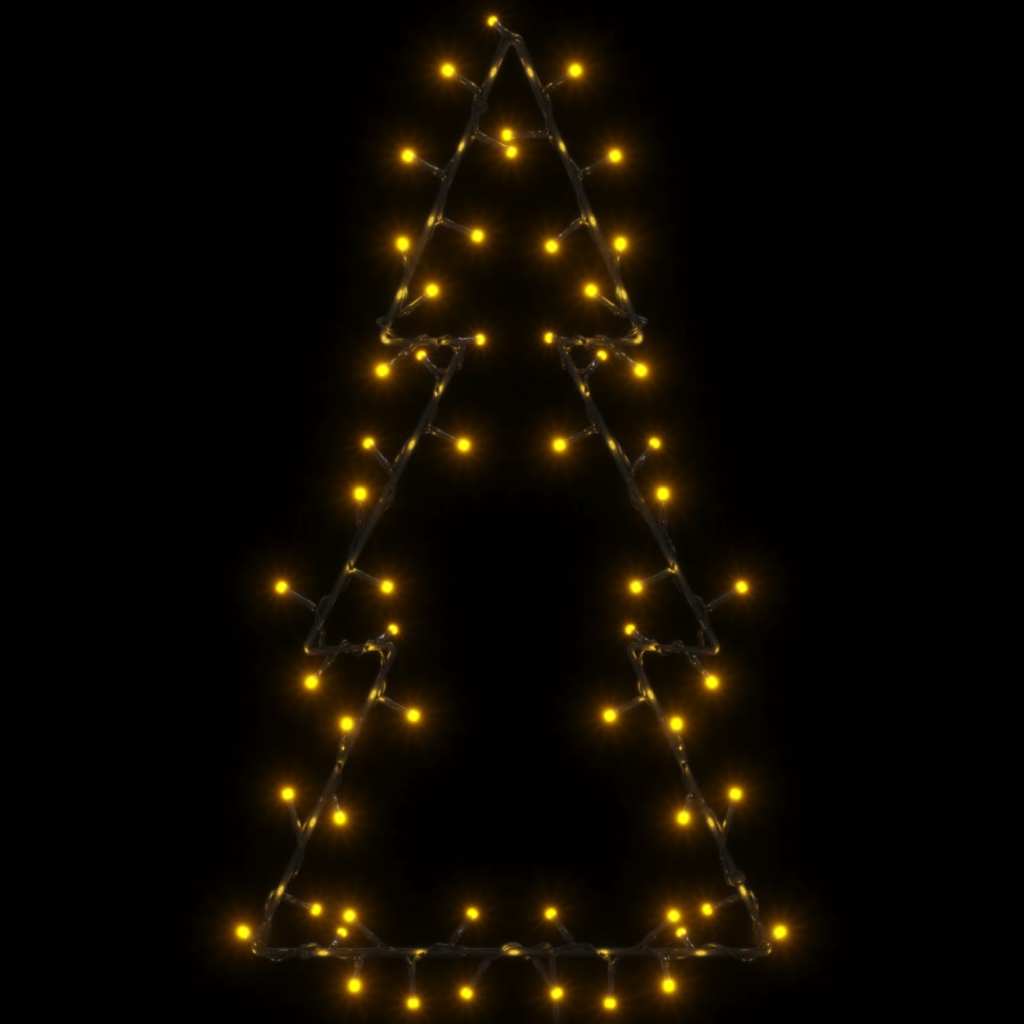 vidaXL Christmas Lights Christmas Tree Silhouette 80 LEDs Warm White