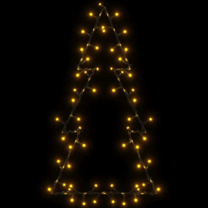 vidaXL Christmas Lights Christmas Tree Silhouette 80 LEDs Warm White