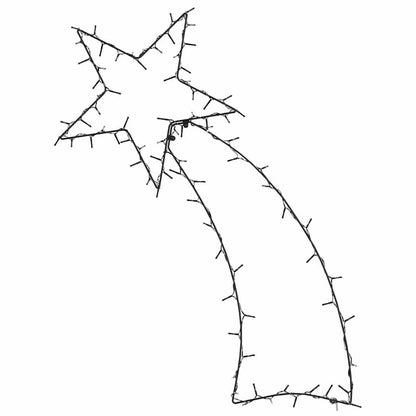 vidaXL Christmas Lights Shooting Star Silhouette 115 LEDs Warm White