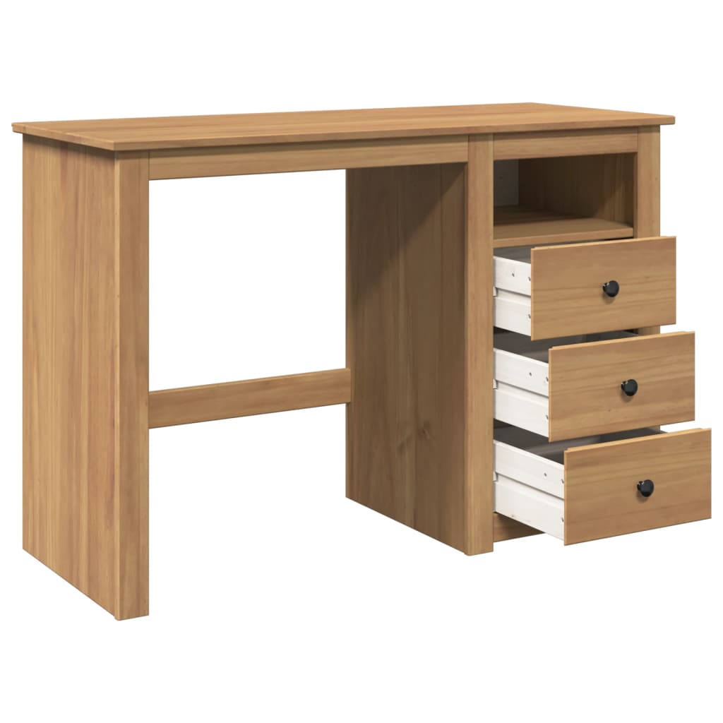 vidaXL Desk PANAMA 112x45x75 cm Solid Wood Pine