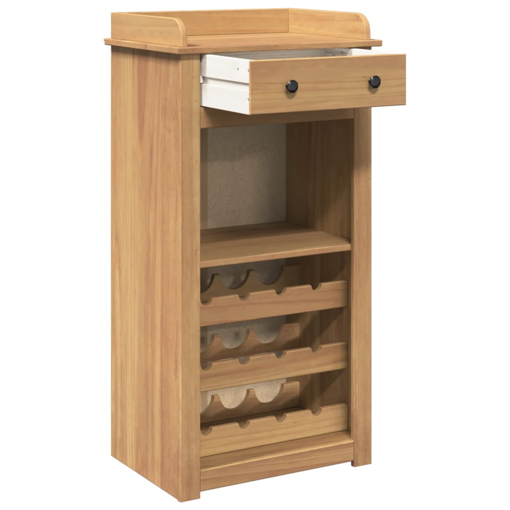 vidaXL Wine Cabinet PANAMA 57x40x111.5 cm Solid Wood Pine