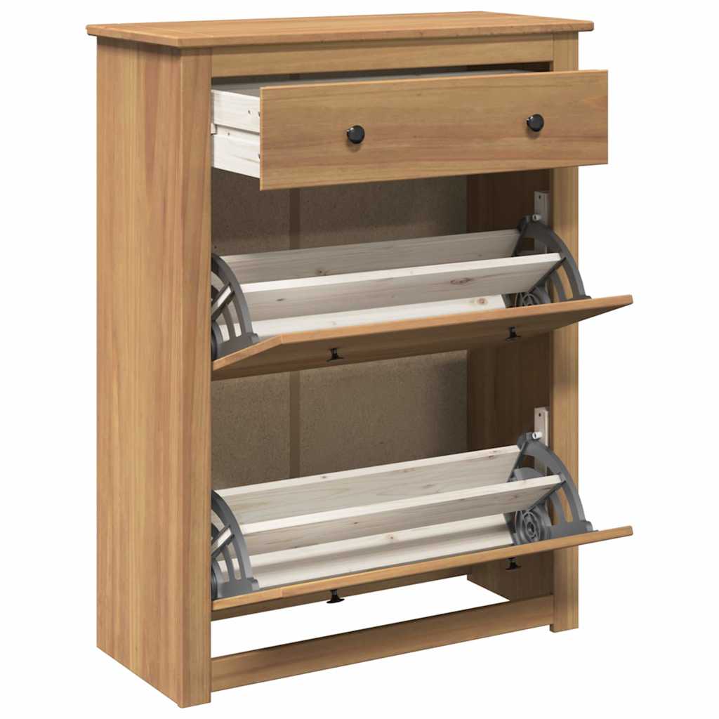 vidaXL Shoe Cabinet PANAMA 80x35x105 cm Solid Wood Pine