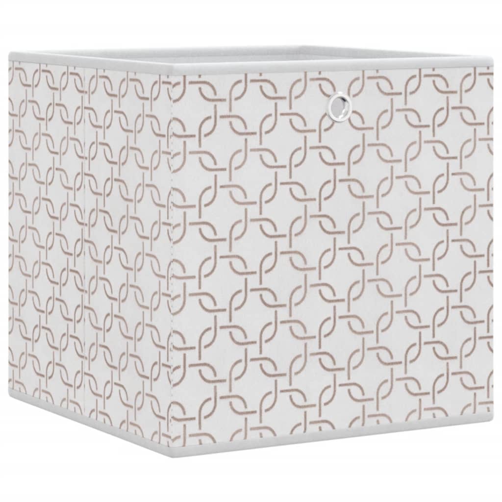 vidaXL Foldable Storage Boxes 4 pcs Cream 32x32x32 cm Non-woven Fabric