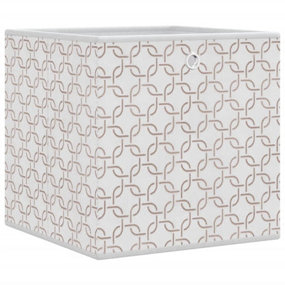 vidaXL Foldable Storage Boxes 4 pcs Cream 32x32x32 cm Non-woven Fabric