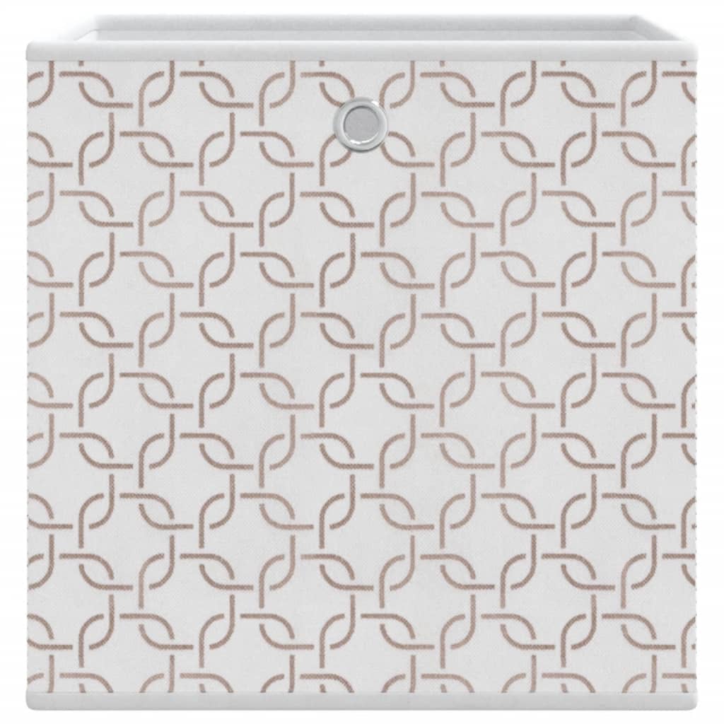 vidaXL Foldable Storage Boxes 4 pcs Cream 32x32x32 cm Non-woven Fabric