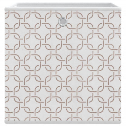 vidaXL Foldable Storage Boxes 4 pcs Cream 32x32x32 cm Non-woven Fabric