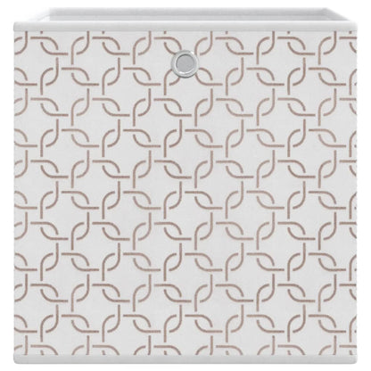 vidaXL Foldable Storage Boxes 10 pcs Cream 32x32x32 cm Non-woven Fabric