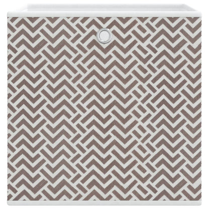 vidaXL Foldable Storage Boxes 10 pcs Brown 32x32x32 cm Non-woven Fabric
