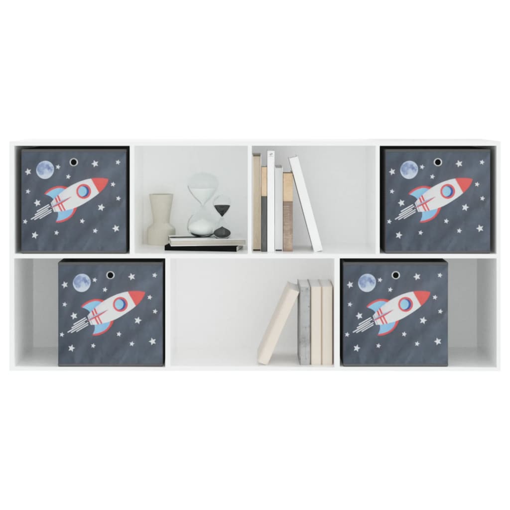 vidaXL Foldable Storage Boxes 4 pcs Grey 32x32x32 cm Non-woven Fabric