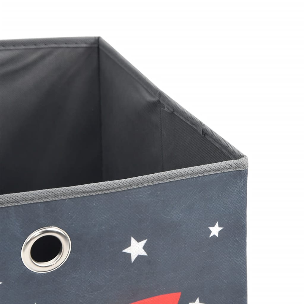 vidaXL Foldable Storage Boxes 4 pcs Grey 32x32x32 cm Non-woven Fabric