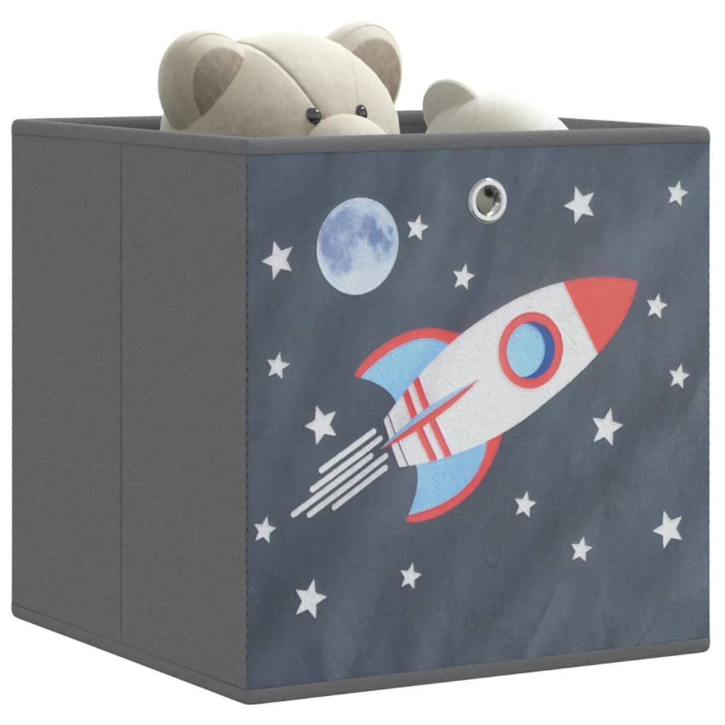 vidaXL Foldable Storage Boxes 4 pcs Grey 32x32x32 cm Non-woven Fabric