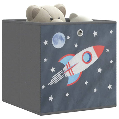vidaXL Foldable Storage Boxes 4 pcs Grey 32x32x32 cm Non-woven Fabric