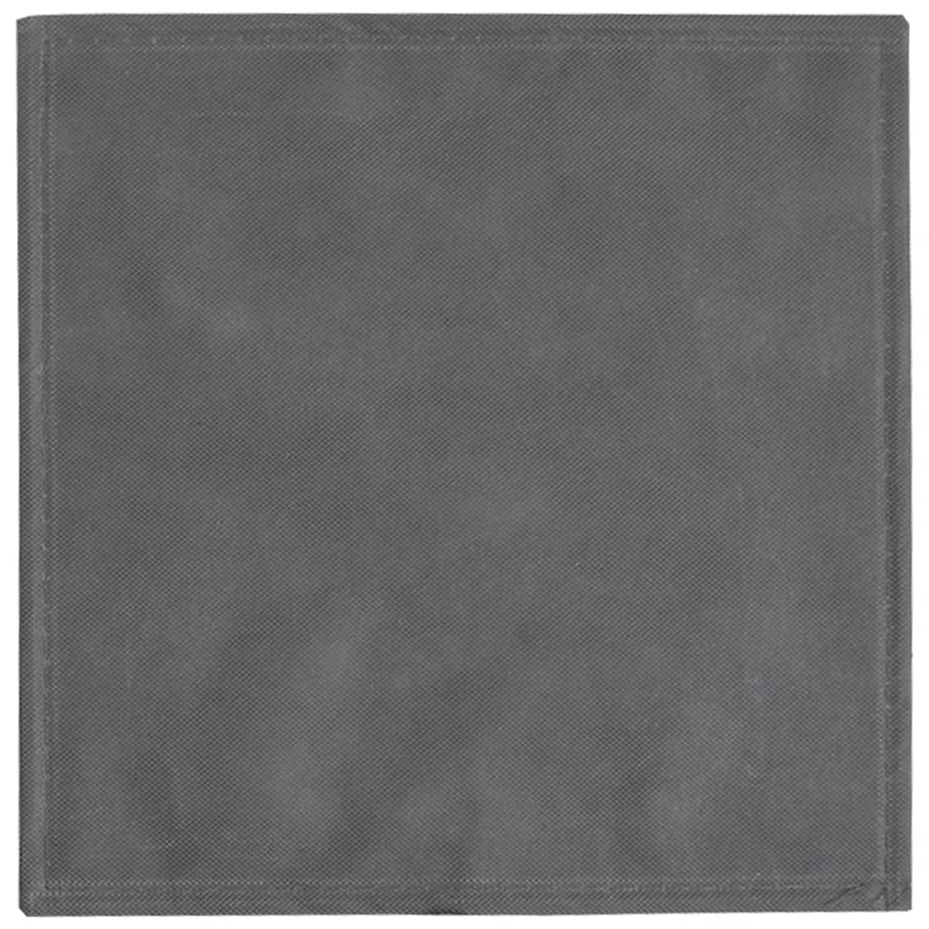 vidaXL Foldable Storage Boxes 10 pcs Grey 32x32x32 cm Non-woven Fabric