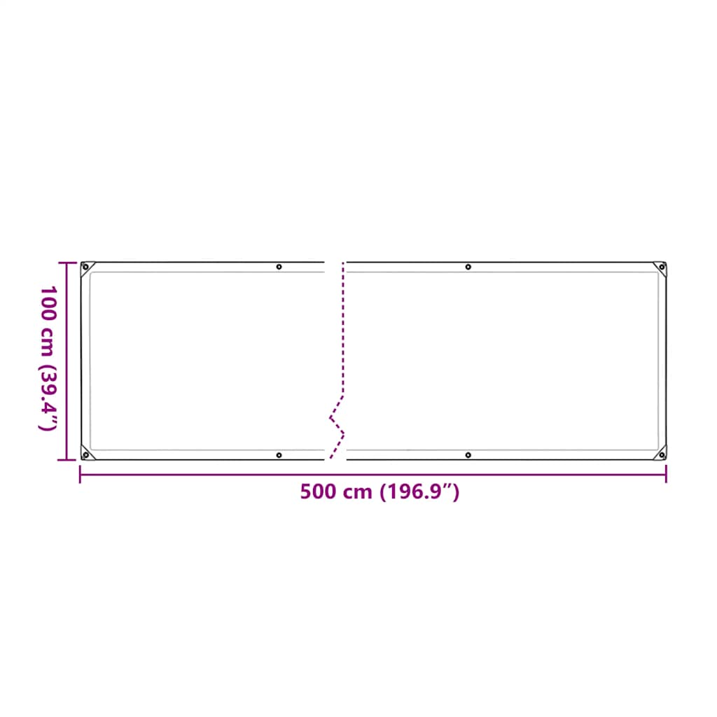 vidaXL Plant Cover | Transparent and black | Polyethylene | 1 x 5 metres