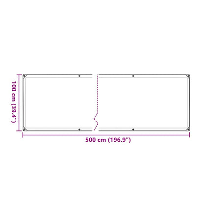 vidaXL Plant Cover | Transparent and black | Polyethylene | 1 x 5 metres